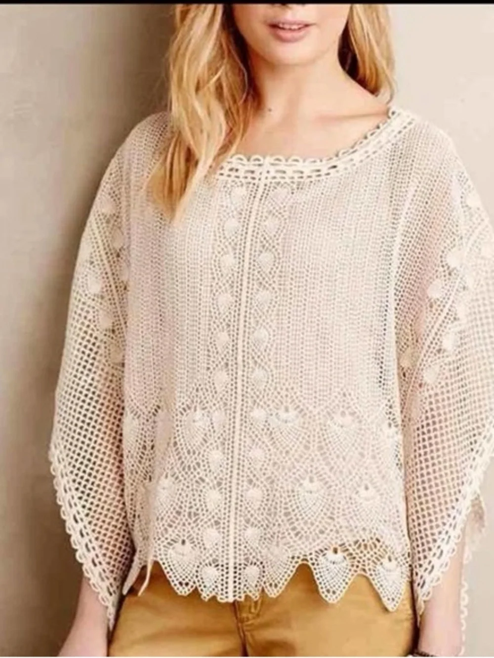 ANTHRO | Sparrow Crochet Pullover Top